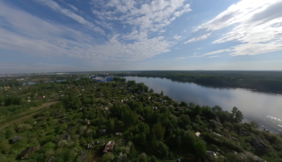 Пример оживленной панорамы. Смена дня и ночи 3D Model